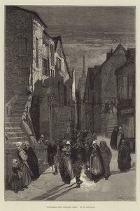真夜中のミサから戻る 作： Charles Auguste Loye
